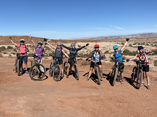 Biking during the Canyonlands Women's Quest retreat