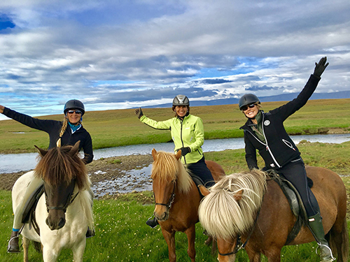 Horseback riding on our Iceland retreat