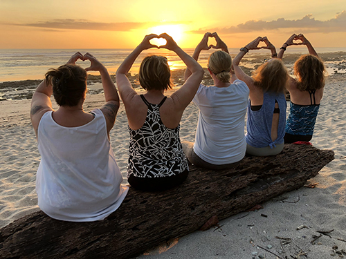 Heart hands in the Costa Rican sunset