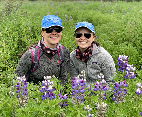 Smiling with lupins in Iceland