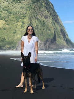 Tina Arapkiles and her dog