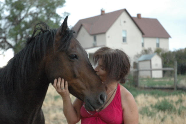 Nancy Lee Gerson with a horse