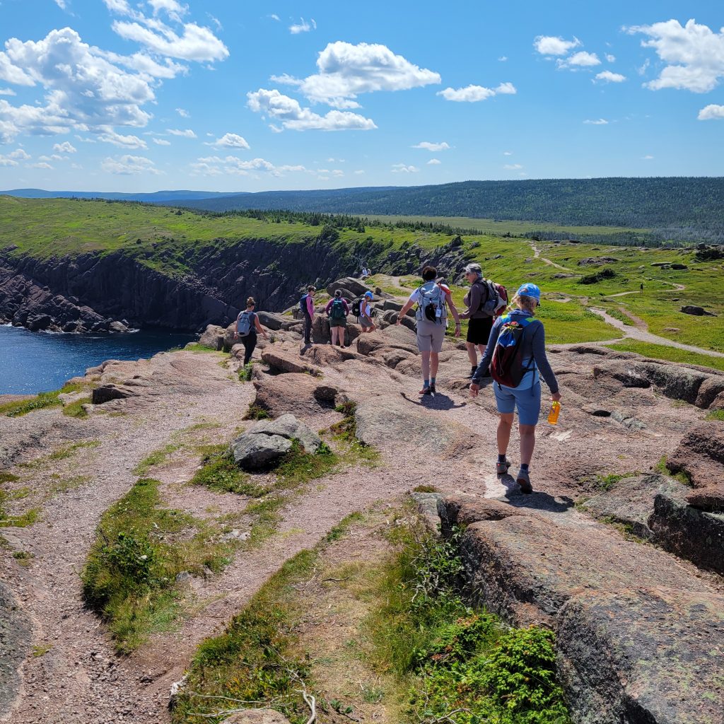 Hiking in Newfoundland during our women's retreat
